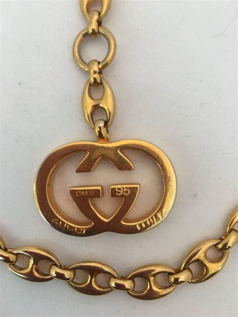 vintage gold gucci anchor chain|Gucci mariner chain antique.